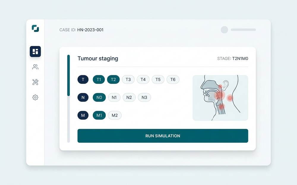 AI Virtual Patient Simulation, Head and Neck Oncology project screen